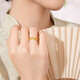 Century Yuan Butterfly Gold Ring Ancient Method Pure Gold Exquisite and Elegant Everyday Versatile Ring Birthday Gift for Girlfriend 4.15g 15 Circles