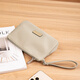 Leif Ankora red new style women's hand wallet small bag intellectual elegant simple wrist mobile phone bag gift milk tea apricot-can hold iPhone14