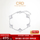 CRD Ke Laidi spot sparkling PT950 platinum four-leaf clover honeycomb bracelet double-sided wearable jewelry for women 15.50g