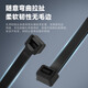 TYO national standard black cable ties, industrial grade thickened nylon cable ties, large and small sizes, multiple Specifications, strapping straps, 3*100 (width 2.5mm) black - 100 pieces