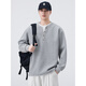 Funny Henry shirt fake two-piece Henry collar fake two-piece sweatshirt men's spring and autumn new loose American casual gray 6173 M 90115Jin Jin is equal to 0.5 kg