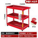 Pickup Cat Tool Cart Three-layer Parts Car Auto Repair Drawer-type Multi-Function Mobile Repair Workshop Hand-Push Thickened Turnover Car Red Model + Tool Box