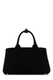 PRADA Logo Embroidered Large Handbag Black One Size
