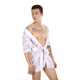 Sm Shameful Thong Thin Men's Lace Pajamas Thong Set Loose Breathable Kimono Bath Black Lace Bathrobe + Thong S