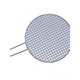 Fat Donglai same style grilling net round stainless steel grilling piece with handle barbecue net smoked meat charcoal barbecue household thickened gray