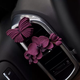Yusenyi Car Aromatherapy Car Air Conditioner Air Vent Phalaenopsis Aromatherapy Butterfly Light Fragrance High-end Decoration New Car Gift Purple Phalaenopsis-Butterfly Default Blue Wind Chime Other flavors can be noted 1g