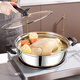 KEGOO soup pot, hot pot, gas stove, induction cooker, universal 28cm soup and porridge pot, thickened stainless steel KG114