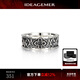 IDEAGEMER925 silver thorns cross ring men's personality retro niche design handsome and versatile boys' ring trend thorns cross ring No. 22