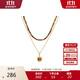 Arsis celebrity same style snake pattern double layer chain tiger eye stone necklace red pendant clavicle chain gift for girlfriend