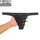 Modal Men's Seamless Thong Thin Japanese Style Simple Translucent Butt Exposed Breathable Underwear Export Black S