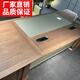 New Chinese style solid wood boss desk with side table North American executive desk executive desk light luxury and simplicity black walnut 2.0m desk