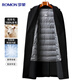 Romon 100% sheep wool pure wool mid-length woolen coat men's autumn and winter 90 down down liner jacket