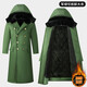 Winter thickened long military coat, labor protection cotton jacket, warm cotton coat, cold-proof, windproof, cold storage, warm work clothes cotton coat, black upgraded waterproof style, non-removable inner liner, 3XL (190) large size, recommended weight 200Jin Jin is equal to within 0.5kg