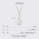 Wanfulong platinum earrings white gold PT950 pendant Fulu double gourd jewelry style birthday gift for girlfriend Ping An gourd pendant free s925 necklace 6.04g