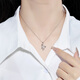 Wanfulong platinum pendant pt950 platinum clavicle chain pendant birthday gift for girlfriend light luxury necklace female model Dielianhua pendant free s925 necklace 1.72g
