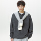 Xiaohongshu's popular men's Henry collar sweater for men in autumn, old money style top pullover sweater, lazy and high-end, dark gray (charcoal gray), M size is slightly too large, one size fits all
