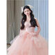 Mei Anjia Evening Dress Women's New Birthday Tutu Skirt Princess Dress Bride Wedding Toast Dress Morning Robe Art Exam Adult Ceremony Pink XL Recommended 118-125 Jin Jin equals 0.5 kg