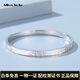 Miss JuJu pt950 pure platinum lucky broken ice bracelet for women new platinum round bracelet in stock inner diameter 56mm weight 19.84g width about 5mm