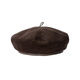 Xuanzi Jewelry Sea Salt Mocha Series Versatile Beret Ebony Brown Retro Versatile Hat Ebony Brown M(-cm)