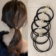 Versatile ins style hair rope hair tie hair rubber band high elasticity simple high appearance cute ponytail hair rope hair accessories CE Xiaoxiangfeng black 5 pack