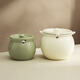 Jingyouyu Japanese kangalu household high temperature resistant ceramic lard jar kitchen red oil jar oil spicy matcha green large size 1400ml