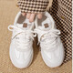 Winter new lightweight thick-soled sports shoes for women 2025 new Chinese chic casual running dad shoes beige upgraded version 35 rapid delivery within 24 hours