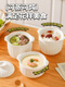 Household ceramic stew pot with lid, water-proof stew steamed egg custard soup cup, earthen pot stew pot, bird's nest stew pot, steamed vegetable stew pot, upgraded anti-scalding extra thick binaural stew pot 380ml*2
