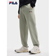 FILA couples knitted trousers 2025 new velvet casual sweatpants men's loose cuffed sweatpants women's official flagship F51W539604FBK black women's model S