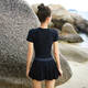 Nanbomaru one-piece swimsuit for women, fashionable belly-covering slimming sunscreen quick-drying swimsuit for women, conservative training skirt-style boxer swimsuit 8600 black swimsuit + swimming cap + swimming goggles, free nose clip and earplugs M Weight 80-100Jin Jin is equal to 0.5 kg