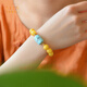 La Yun Feiyin Baltic Chicken Oil Yellow Beeswax Bracelet Women's Light Luxury Original DIY Women's Turquoise Bucket Beads Girls' Bracelet Single Circle 10mm Beeswax (With Appraisal Certificate)