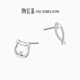 Chao Acer Kitten Xiaoyu Platinum Earrings Platinum PT950 Earrings Birthday Gift for Women Priced One Pair, Labor Cost 110 Yuan 0.65g