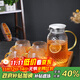 SUSHI CERAMICS thickened heat-resistant glass cup set juice cup household 2L cold kettle milk cup 1 pot 4 cups including bamboo tray