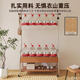 Small craftsman floor-standing coat rack movable bedroom living room multi-functional clothes drying rack double layer length 80cm