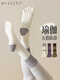 Five-finger yoga socks black and white gray spring and summer Pilates silicone mid-length non-slip professional split-toe indoor fitness white with gray.maroon red two pairs one size fits all yoga socks
