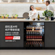 DBERLAN 40-piece under-counter built-in red wine cabinet, constant temperature wine cabinet, beverage cabinet, tea refrigerator, built-in wall for home use, high-end vacuum door - no condensation 0 degree ice bar 145L
