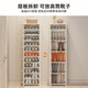 Household doorway shoe box new 2025 shoe rack simple dust-proof shoe storage artifact shoe cabinet space-saving plastic rattan door_4 layers_milk white (lamina can be adjusted)