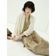 COCOBELLA high luxury texture pleated texture vest skirt tassel glossy golden style dress FR160 dress FR160 M