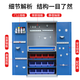 Huili's heavy-duty tool cabinet workshop thickened iron storage cabinet auto repair shop hardware tool cart with drawer factory storage cabinet thickened inner four panels without mesh blue