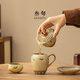 Dunhuang Feitian Cultural Creation Sancai Gaiwan Teacup Kung Fu Tea Set High-end Household Ceramic Tea Bowl Three-piece Gift Box Dunhuang Feitian_Juxiang Gaiwan