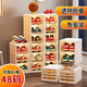 Shoe storage rack, folding shoe box, installation-free, transparent storage, one-pull and use box, integrated shoe cabinet, 2 columns #9+9 layers, #18 grid, magnetic opening lid/can hold 48 size shoes, 33.5x26.5x55.5cm