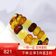 Famous Amber Family amber beeswax bracelet for men and women amber combination Duobao hand row natural amber birthday gift about 10mm