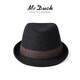 Mr DUCK winter woolen woolen hat middle-aged and elderly dad and grandpa retro jazz hat thickened and warm high-end British gentleman hat striped dark gray (handmade hat)-MW16092 M (suitable for 56-58cm head circumference)