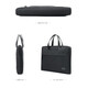 Scarecrow briefcase men canvas casual business bag file bag large capacity simple handbag computer bag 2023 new black