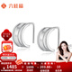Liuguifu Jewelry Platinum Earrings Women's Geometric PT950 Earrings Birthday Gift About 2.95g