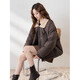 TonLion 2025 Winter Women's Lapel Imitation Lamb Wool Collar Short Cotton Coat