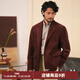 CULTUM pure cotton corduroy business casual suit men's retro unlined jacket jacket suit brown red 180A /52A