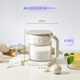 Jue element glass sealed moisture-proof seasoning box kitchen seasoning bottle jar household seasoning jar with spoon 350ml cream white