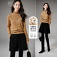 Late White New Product 2025 Winter Fashion Casual Sweater Temperament Turtleneck Solid Color Wool Sweater Women Camel S