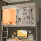Fantasy student dormitory blackout integrated bed curtain upper bed mosquito net lower bed dustproof student dormitory universal bed curtain fully surrounded blackout style - beige no curtains against the wall to block four sides upper bunk three doors width 90 length 190 height 110