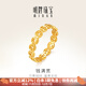 Ming brand jewelry gold coin ring pure gold 5G money slam ring AFM0401 labor cost 200 gold ring size 18 about 1.74 grams